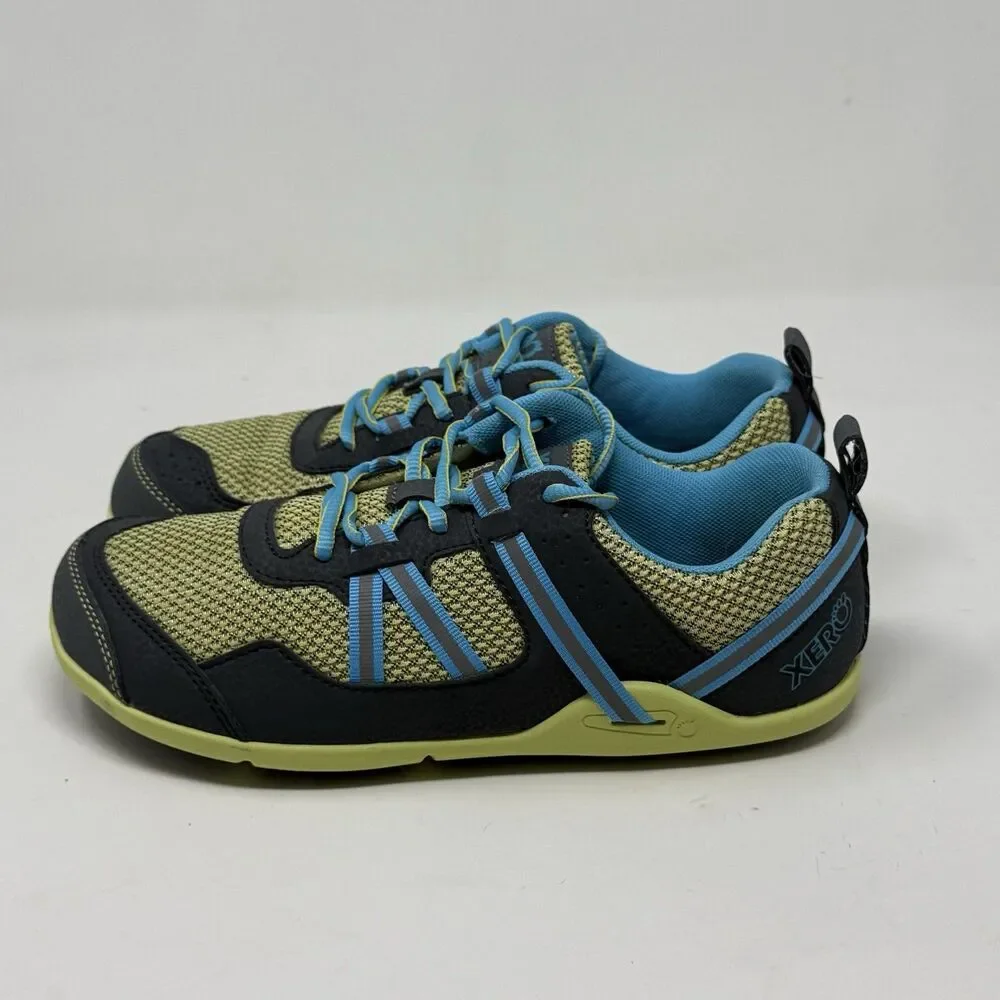 Xero Ipari Prio Barefoot Shoes Womens 8.5 Blue Citron Minimalist Sneakers